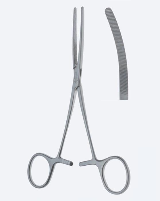 Зажими, хірургічні, "Baby-Doyen", кишкові, дуже еластичні, вигнуті, загальна довжина 165 мм, 6 1/2" . Бренд - Asanus Medizintechnik Gmb, Німеччина